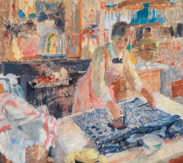 Rik Wouters. Ironing, 1912. Oil on canvas, 108.5 x 124.8 × 2.2 cm. Antwerp, Koninklijk Museum voor Schone. Kunsten Antwerpen, inv. 1932. © Lukas - Art in Flanders vzw. Photograph: Hugo Maertens.