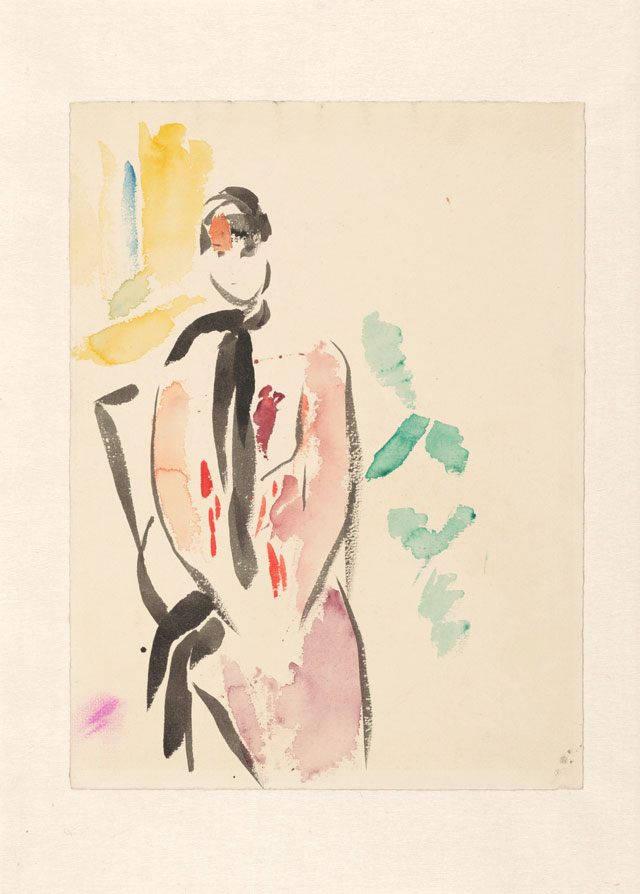 Rik Wouters. Sketch for a portrait of Madame Rik Wouters, 1912. Watercolour on paper, 32.9 × 24.8 cm. Rijksmuseum Amsterdam. © Rijksmuseum Amsterdam.