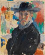 Rik Wouters. Self-portrait with cigar, 1913. Oil on canvas, 66.4 × 55.8 cm. Antwerp, Koninklijk Museum voor Schone Kunsten Antwerpen. © Lukas - Art in Flanders vzw. Photograph: Hugo Maertens.