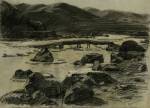 Xu Bing. Landscape, northern Hebei province, 1976. Pencil and crayon on paper, 27.3 x 19.5 cm. © Courtesy of Xu Bing Studio.