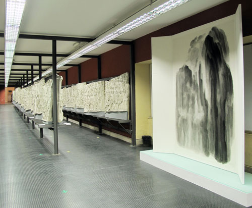 Xu Longsen. On Top of Two Empires, 2011. Gallery views. Museum of Roman Civilization, Rome. Courtesy Beyond Art Space, Beijing.