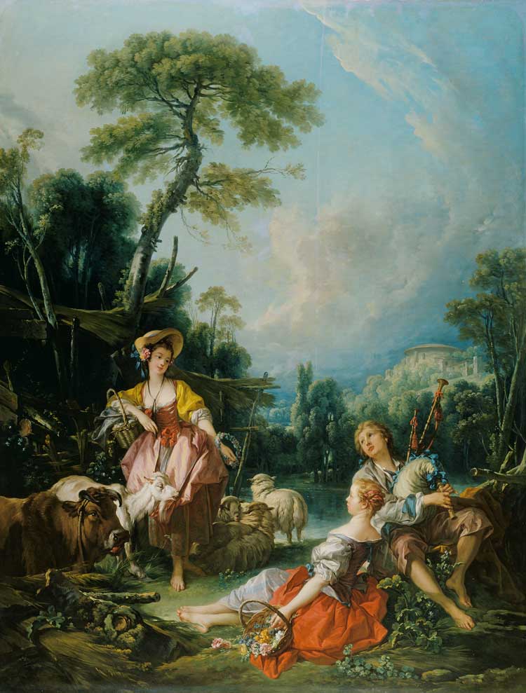 François Boucher. Pastoral with a Bagpipe Player, 1749. © The Trustees of the Wallace Collection.