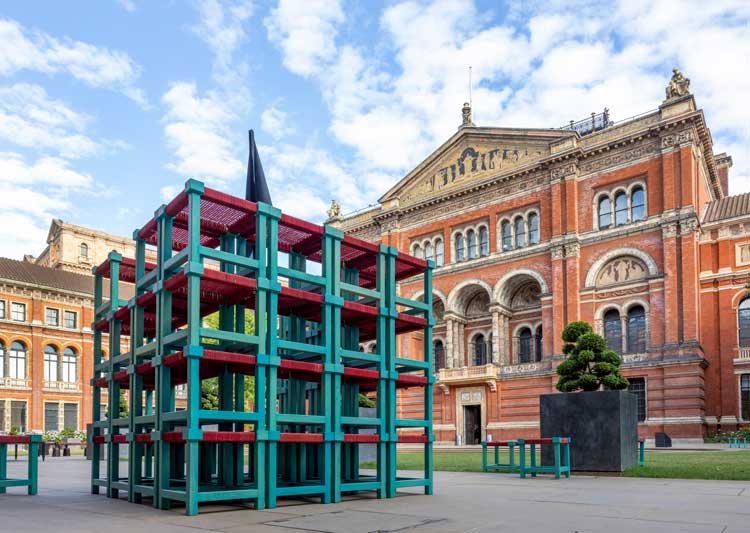 Osman Yousefzada, Intervention 3, installation view, What Is Seen And What Is Not, V&A Museum, London, 2022. Photo: Victoria and Albert Museum, London.