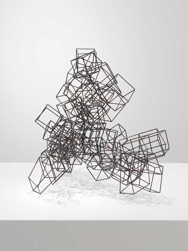 John Pai (b. 1937). Paco's Passion, 2020. Welded Steel, 14 x 23 x 20 in (35.6 x 58.4 x 50.8 cm). Image courtesy of the artist and Tina Kim Gallery. Photo © Dario Lasagni.