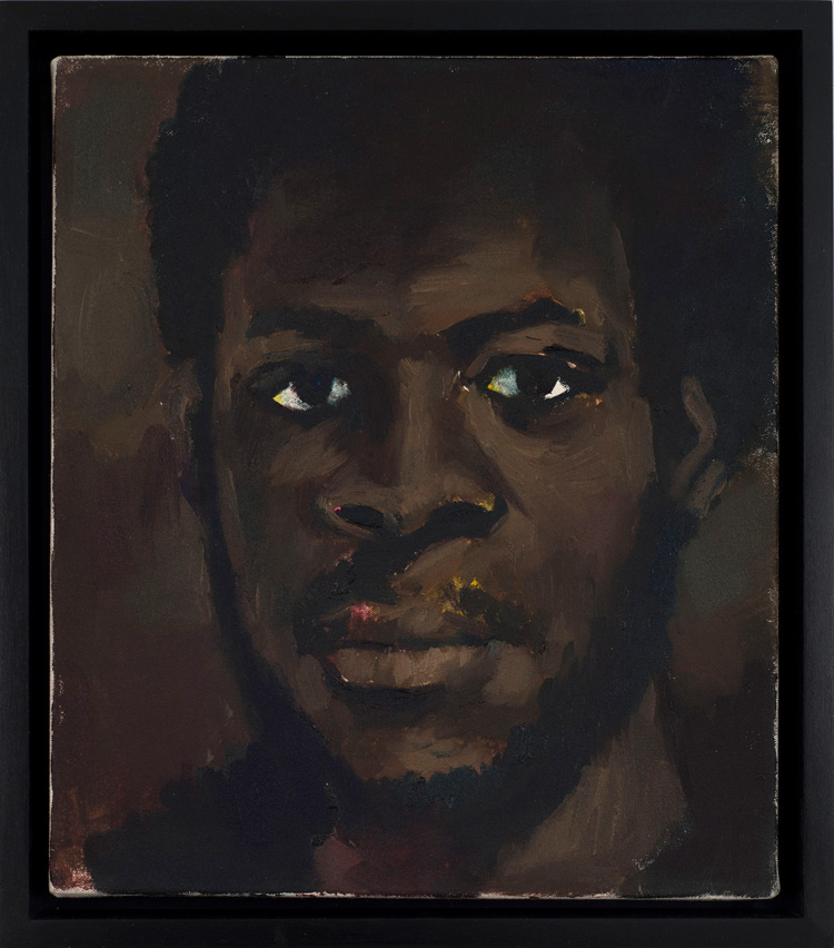 Lynette Yiadom-Boakye, The Needs Beyond, 2013. Oil on canvas. Lent by Henry Thaggert, © Lynette Yiadom-Boakye, courtesy of the artist, Jack Shainman Gallery, New York, and Corvi-Mora, London.