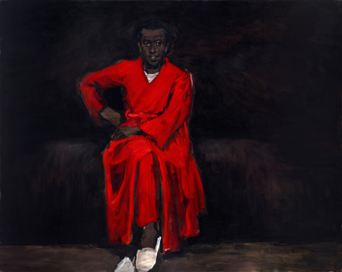 Lynette Yiadom-Boakye. Any Number of Preoccupations, 2010. Oil on canvas, 164 x 204 cm. Dr Kenneth Montague/The Wedge Collection.