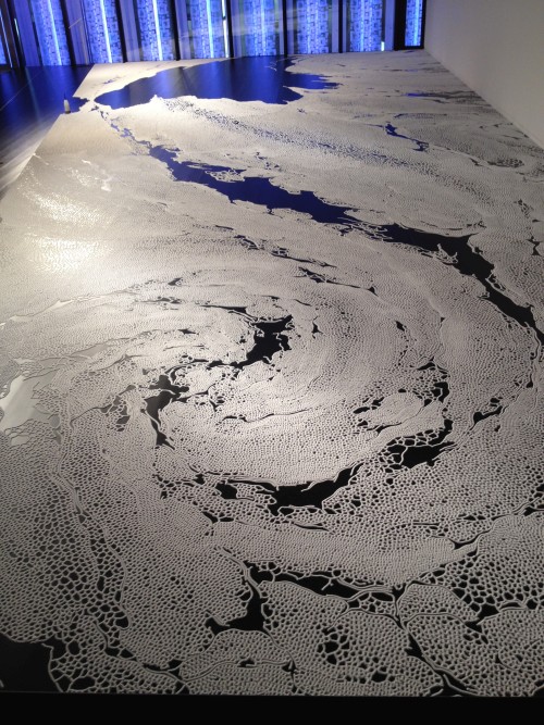 Motoi Yamamoto. Floating Garden, 2015. Salt installation. Pola Museum Annex, Ginza, Tokyo. Photograph: Kanae Hasegawa.