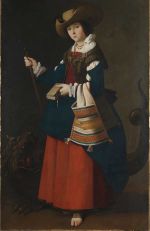 Francisco de Zurbarán, Saint Margaret of Antioch, 1630-4. Oil on canvas, 163 × 105 cm. © The National Gallery, London.
