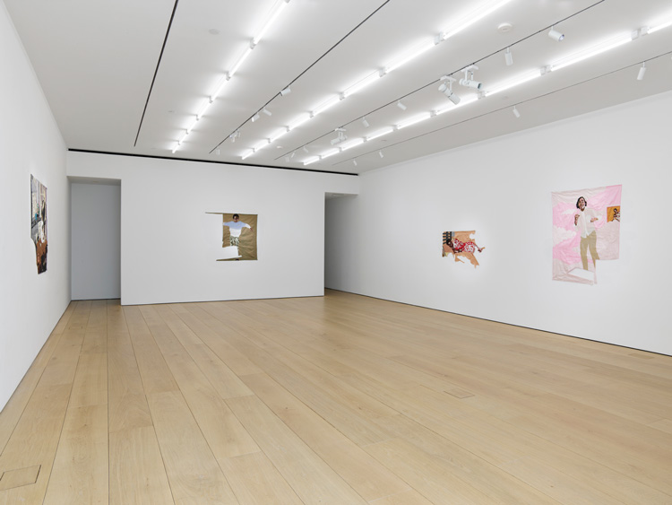 Billie Zangewa: Wings of Change, installation view, courtesy Lehmann Maupin, New York, Hong Kong, Seoul, and London.