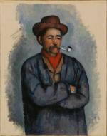 Paul Cézanne. Man with a Pipe, 1890-1892. Oil on canvas, 17 x 13 1/2 in. Gift of Henry W. and Marion H. Bloch, 2015.