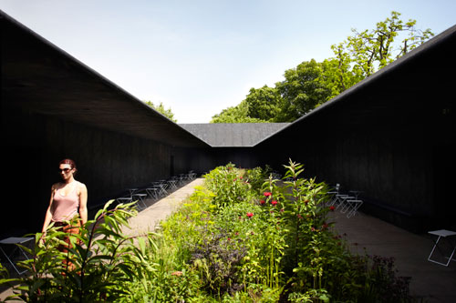 Serpentine Gallery Pavilion 2011, view 2.
      Designed by Peter Zumthor. © Peter Zumthor. Photograph: John Offenbach.