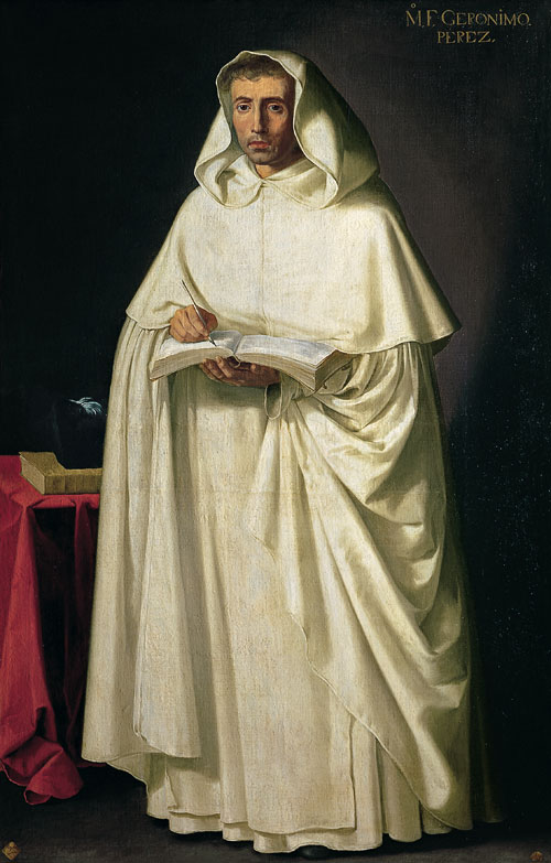 Francisco de Zurbarán. Fray Jerónimo Pérez, ca. 1632-1634. Oil on canvas, 193 x 122 cm. Madrid, Museo de la Real Academia de Bellas Artes de San Fernando.