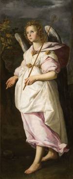 Francisco de Zurbarán. Saint Gabriel the Archangel, ca. 1631-1632. Oil on canvas, 146.5 x 61.5 cm. Montpellier, Musée Fabre.