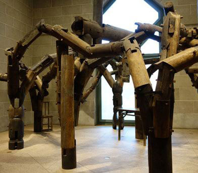 Ai Weiwei. Fragments, 2005. Ironwood (tieli). Tables, chairs, parts of beams, and pillars from dismantled temples of the Qing dynasty (1644–1911). Sigg Collection