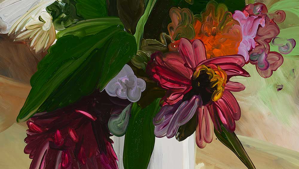 Clare Woods, Woolworth's Roses, 2023 (detail).