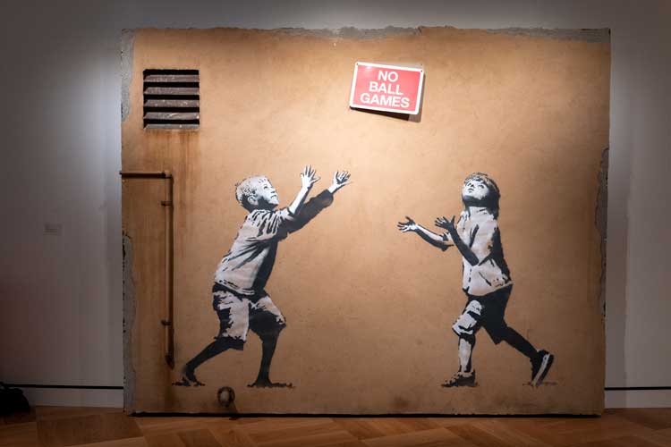 Installation view of Banksy gallery 2.